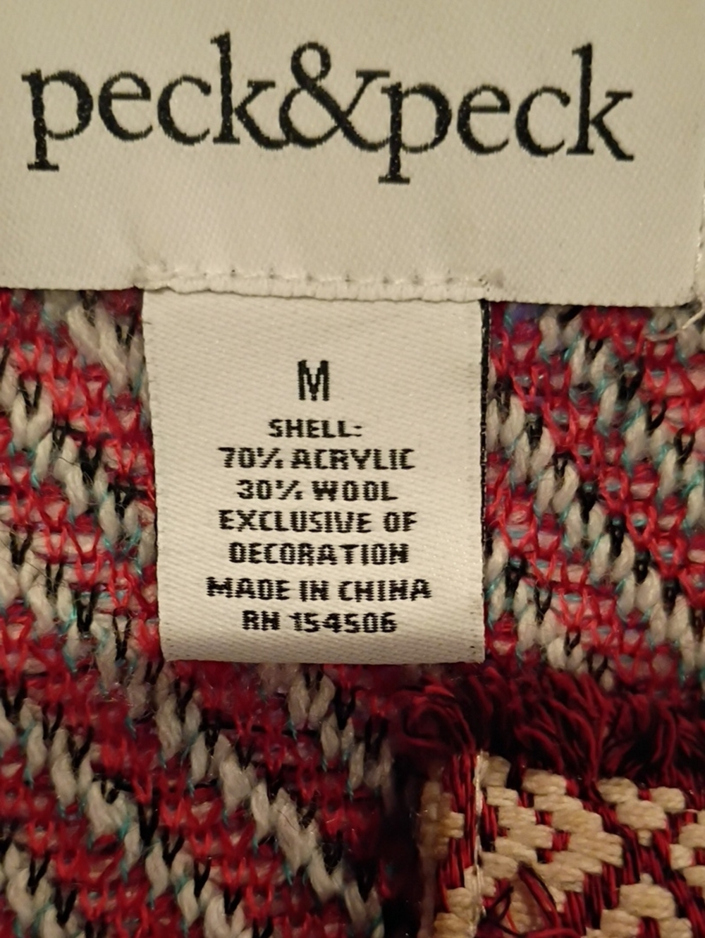 Peck & Peck Multicolored Knit Sweater With Tassels